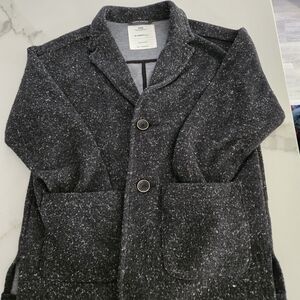 Zara Charcoal Speckled Knit Blazer